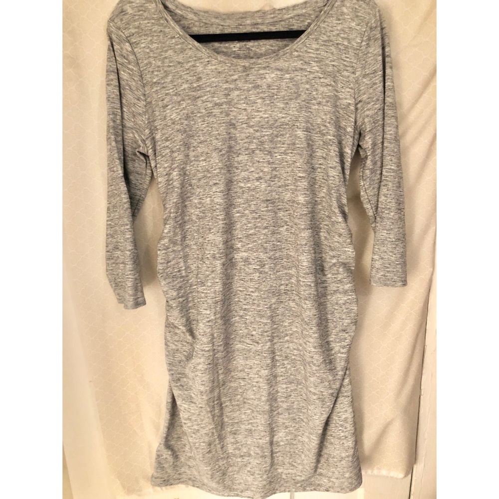 Liz Lange- Gray 3/4 Sleeve Maternity Dress